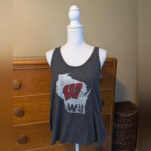 Wisconsin Badgers WI STATE tank top women's large
